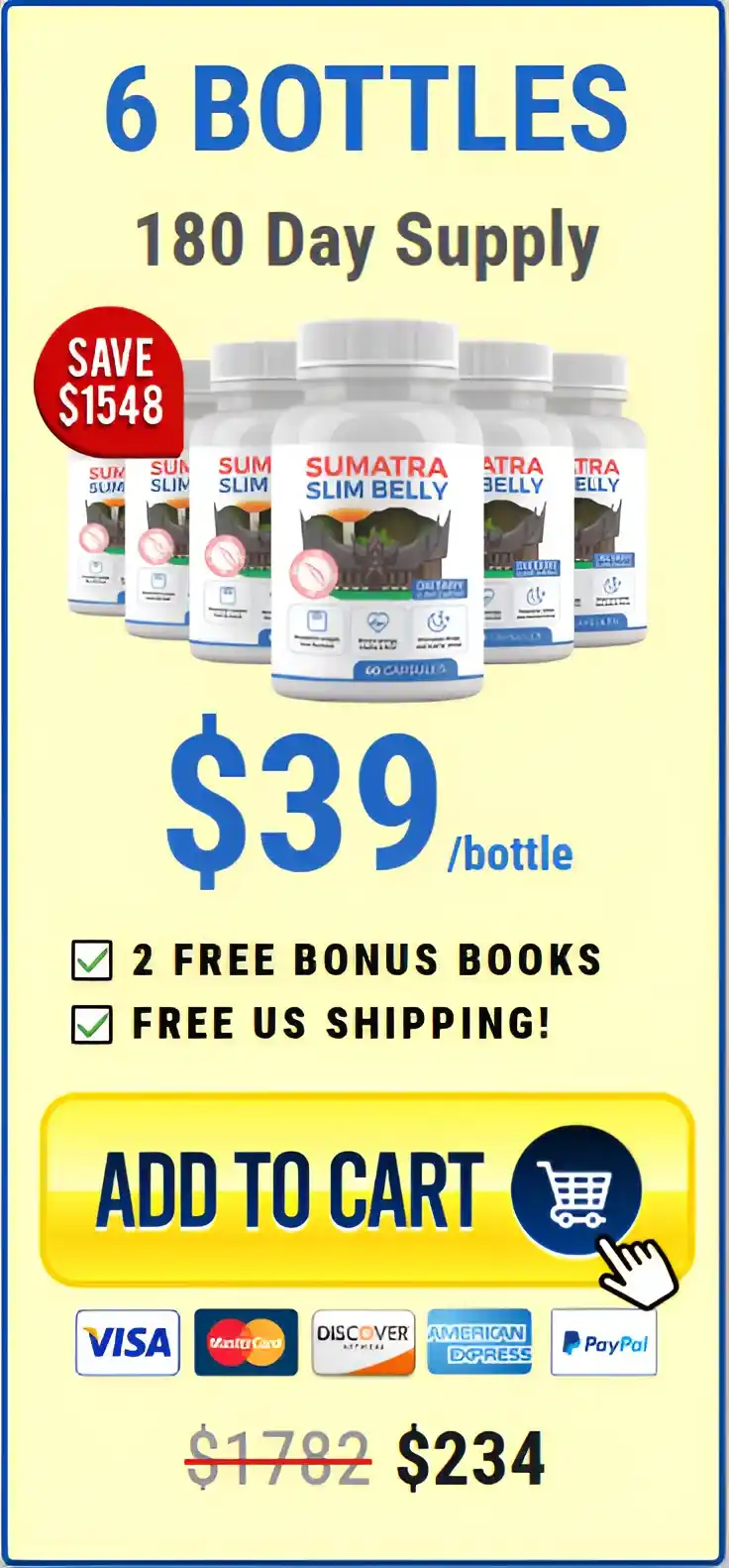 Sumatra Slim Belly Tonic 6 bottles pricing